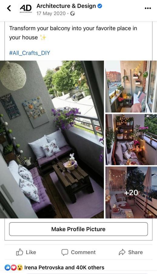 Apartamento Skopje Living Exterior foto